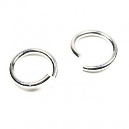 Anneaux fil 1 trou 5mm - en argent 925