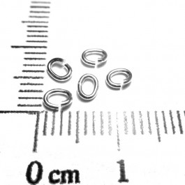 Anneaux ovales 3X4mm fil 0,8mm - en argent 925