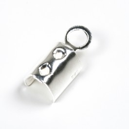 Embouts 30 mm pour cordon en cuir - en argent 925