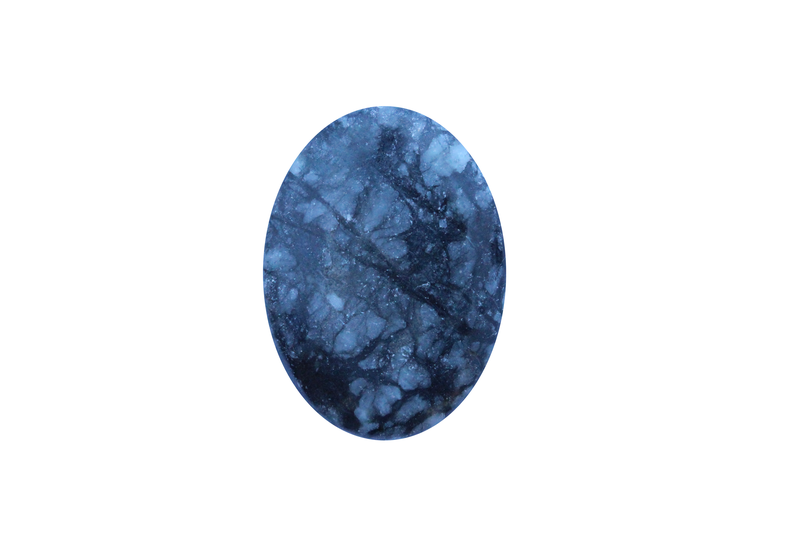Perle en pierre naturelle obsidienne - ovale - noir