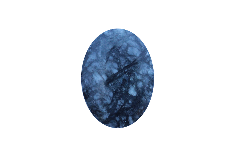 Perle en pierre naturelle obsidienne - ovale - noir