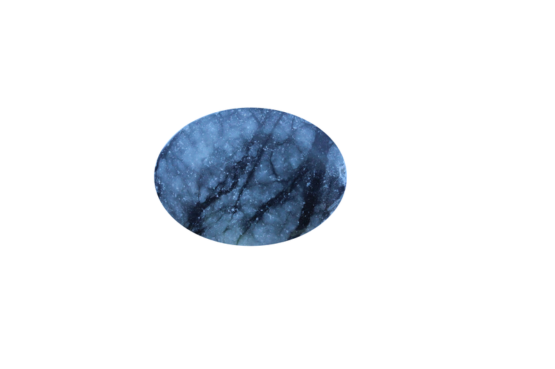 Perle en pierre naturelle obsidienne - ovale - noir