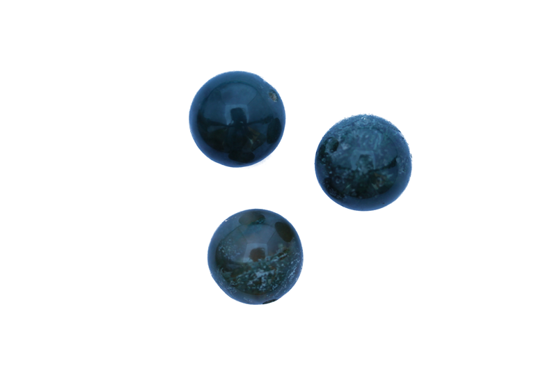 Perle en pierre naturelle Agate mousse - ronde - vert