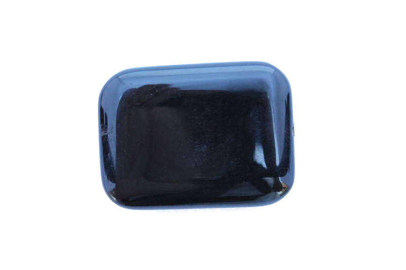 Perle en pierre naturelle Onyx - rectangulaire -brun /noir ligné