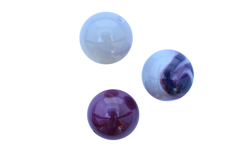 Perle en pierre naturelle Agate - ronde - mauve