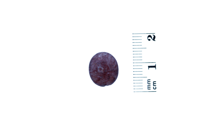 Perle en pierre naturelle Agate mousse- ovale - brun
