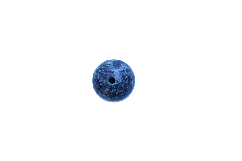 Perle en pierre naturelle - ronde - obsidienne - noir