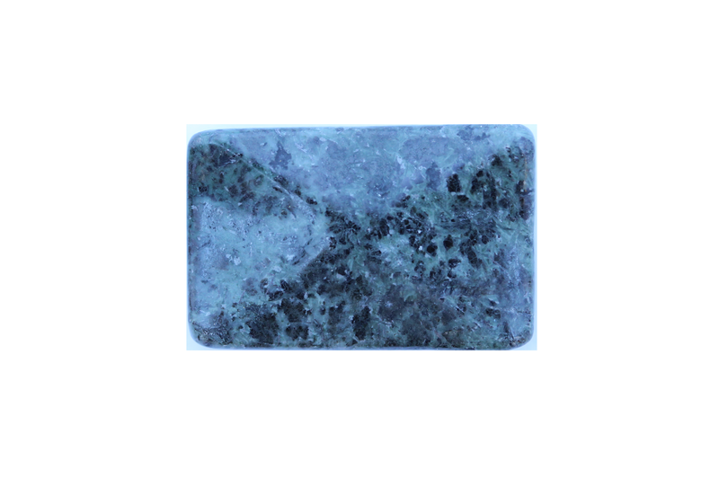 Perle en pierre naturelle - néphrite - rectangulaire - vert tacheté