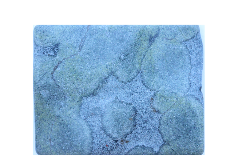 Perle en pierre naturelle - néphrite rectangulaire - vert tacheté