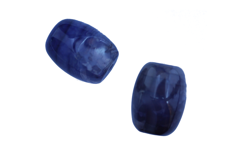 Perle en pierre naturelle - Agate - forme de tonneau coupé - mauve