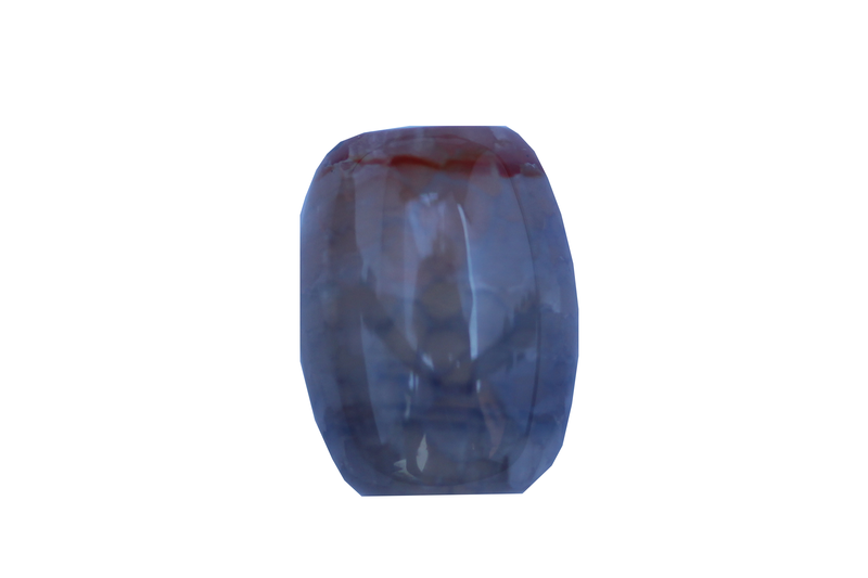 Perle en pierre naturelle - Agate - forme de tonneau coupé - gris / noir