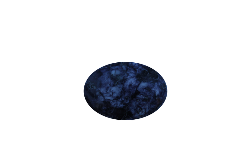 Perle en pierre naturelle - Onyx - ovale - noir / blanc
