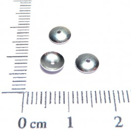 Coupelles lisses 6mm - en argent 925 x 2