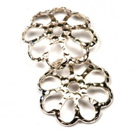 Capuchons fleur 8,5mm - en argent 925 x 2