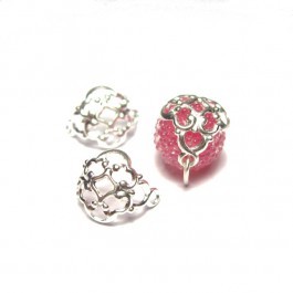 Coupelles dentelle 8mm - en argent 925 x 2