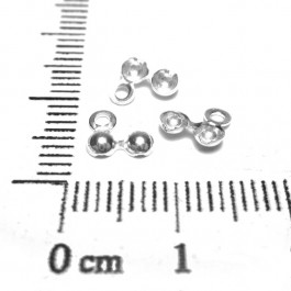 Cache-nœuds 3 mm deux anneaux - en argent 925