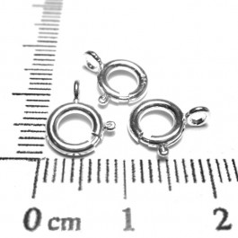 Fermoirs anneaux à ressort 8mm,- en argent 925
