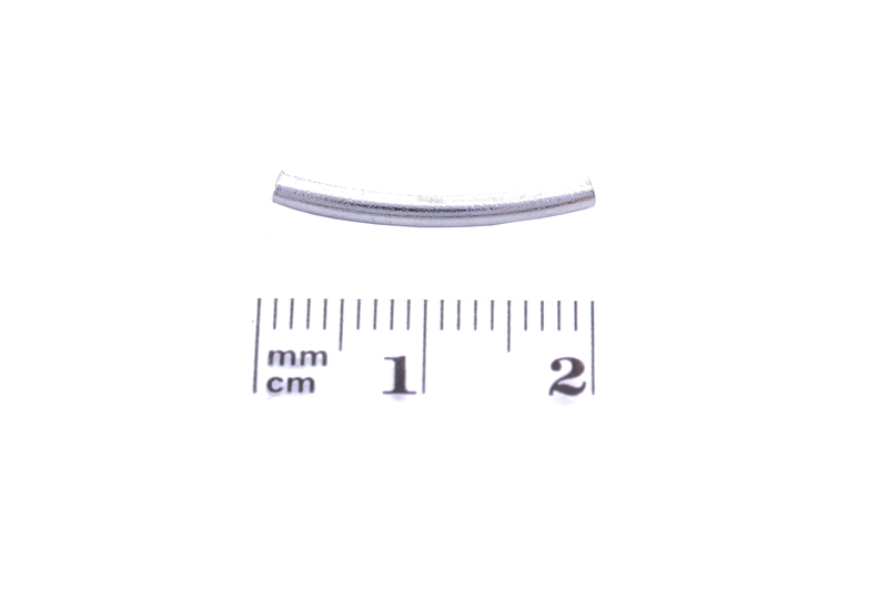 Tube courbé - métal argenté x 50
