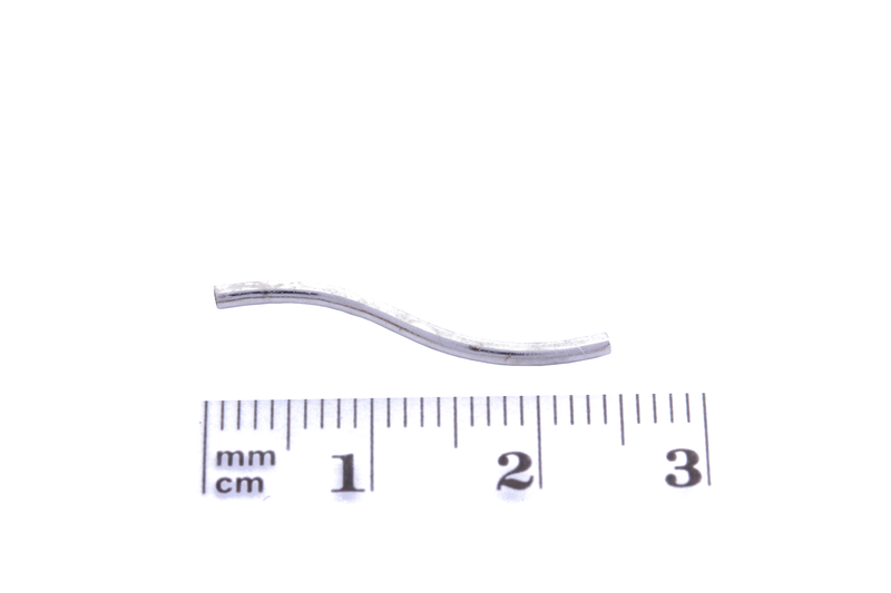 Tube courbé S - métal argenté x 50