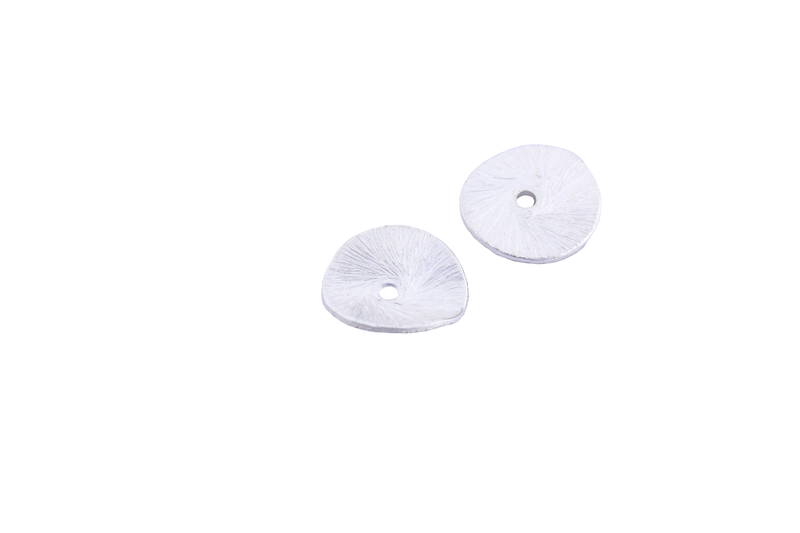 Coupole ronde 9,7 mm - métal argenté brossé x10