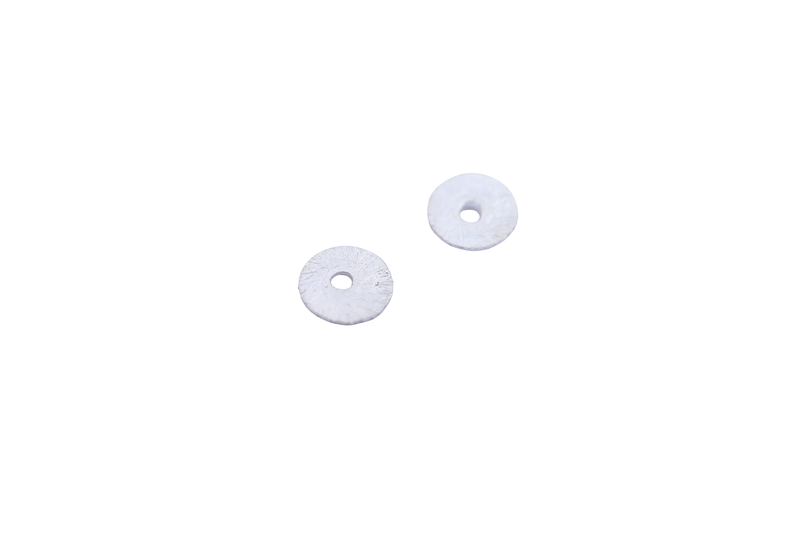 Coupole ronde 6,5 mm - métal argenté brossé x10