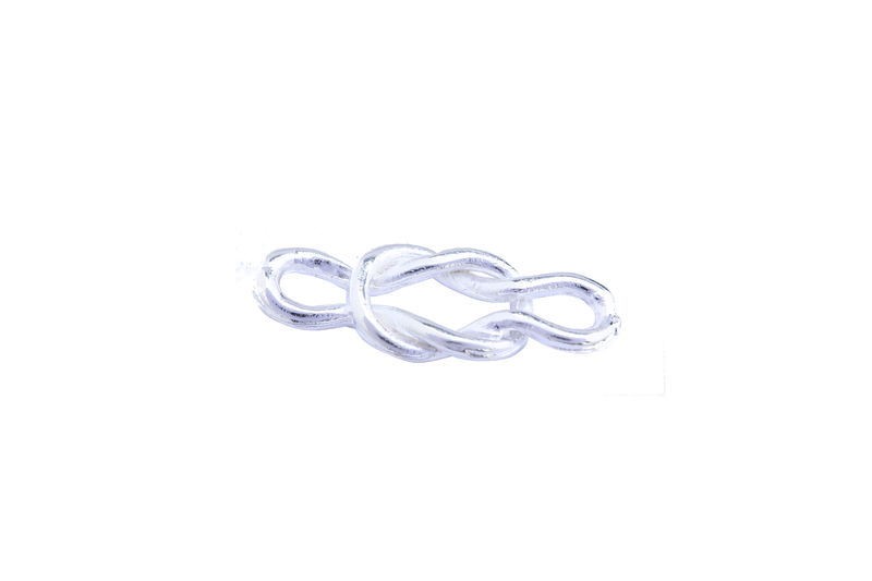 Intermédiaire nœuds de bateau - argent épais - 300 microns x5