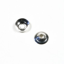 Coupelles lisses 5mm - en argent 925 x 2
