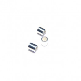Embouts tube à écraser 75 x 2 mm - en argent 925 x 2