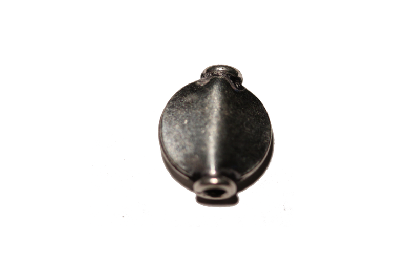 Perle ronde aplatie - métal argent d'Inde - cente bombé x 10
