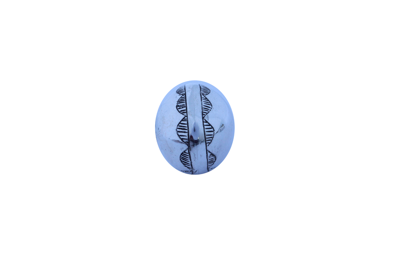 Perle ronde 20 mm - dessin Touareg - argent 925