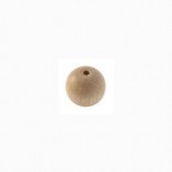 Perles en bois ronde - 6 mm - beige x 40