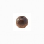 Perles en bois ronde - 8 mm - brun foncé x 40