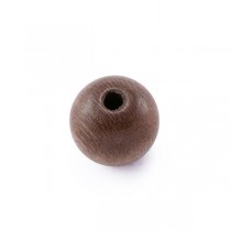 Perles en bois ronde - 8 mm - brun rosé x 40
