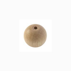 Perles en bois ronde - 10 mm - beige x 40