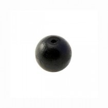 Perles en bois ronde - 10 mm - noir x 40