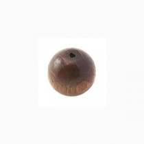Perles en bois ronde - 10 mm - brun foncé x 40