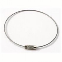 Tour de cou câblé 1mm + fermoir - argent