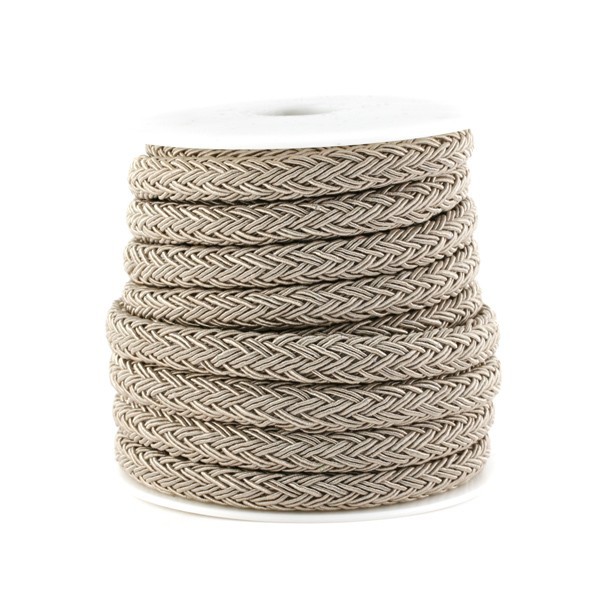 Corde polyester Tressée - beige - par 25 cm