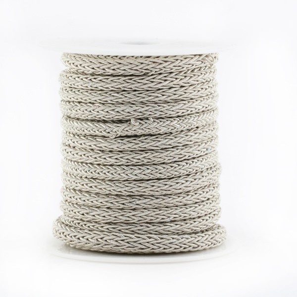 Corde polyester Tressée - beige - par 25 cm