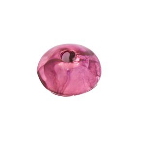 Perle en céramique -toupie - fuchsia