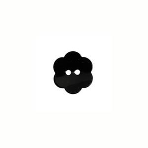 Bouton fleur nacré brillant - noir
