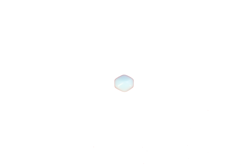 Perle ovale à facette - bleu clair x 10
