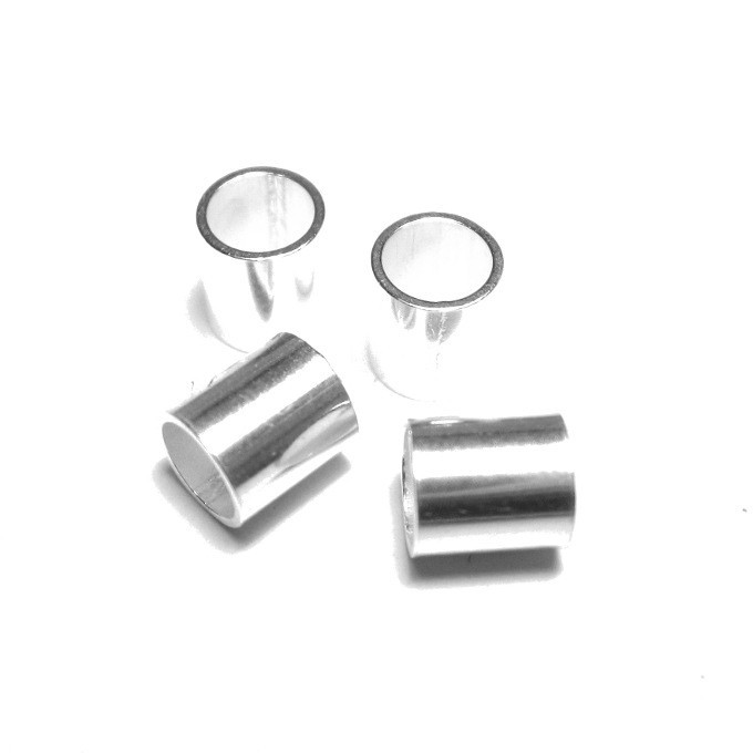 Embouts tube 4 x 4,5 mm - en argent 925