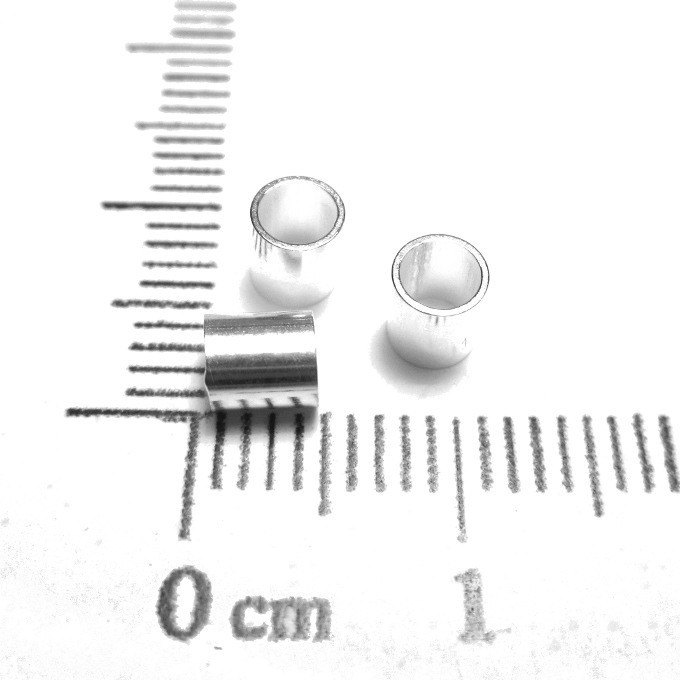 Embouts tube 4 x 4,5 mm - en argent 925