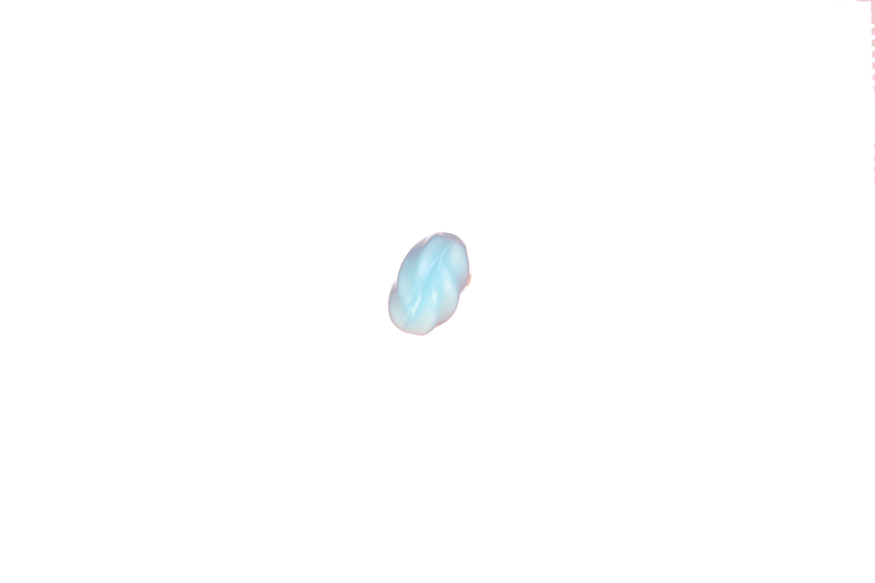 Perle en verre ovale torsadée - bleu clair x10