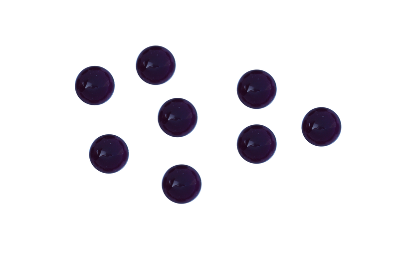 Cabochon en verre 10 mm - mauve transparentt foncé