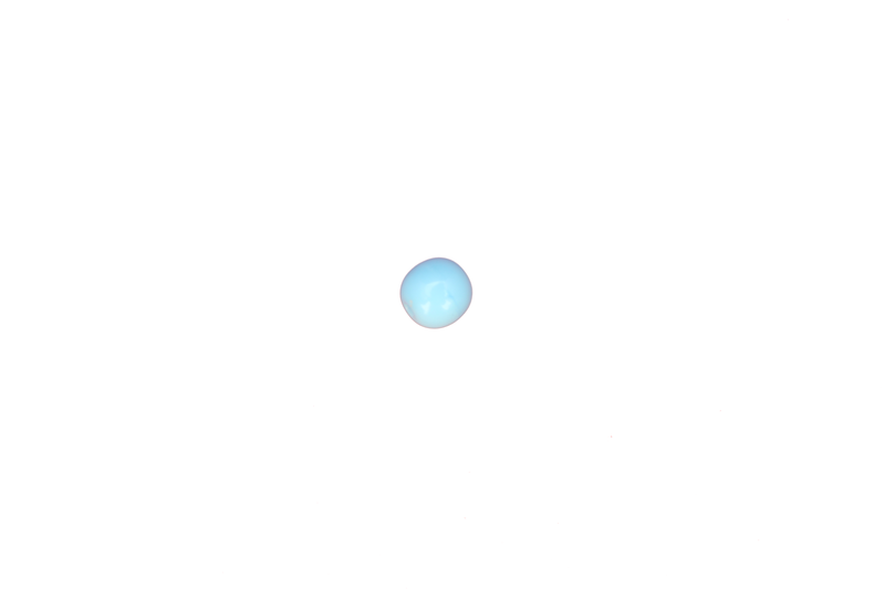 Perle en verre ronde - bleu clair x10
