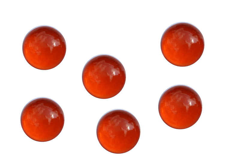 Cabochon en verre 8 mm - orange