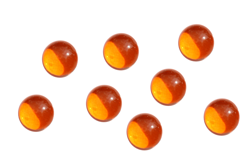 Cabochon en verre 10 mm - orange