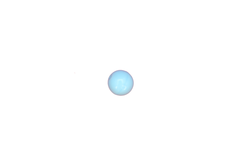 Perle en verre ronde - bleu clair x 10